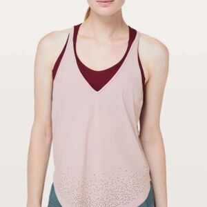 LULULEMON SET FREE RUN TANK SMOKY BLUSH